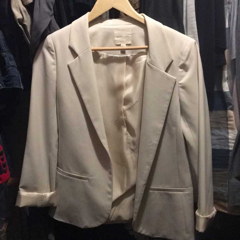 Cream blazer, worn once, Medium